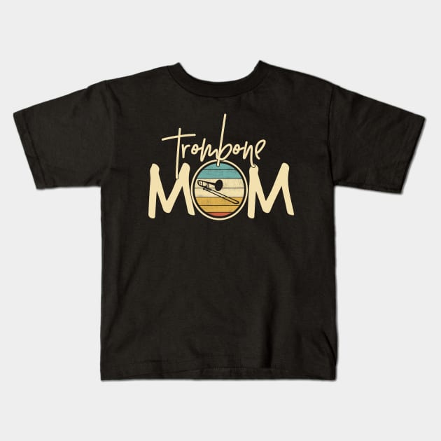 Marching Band - Funny Retro Trombone Mom Gift Kids T-Shirt by DnB